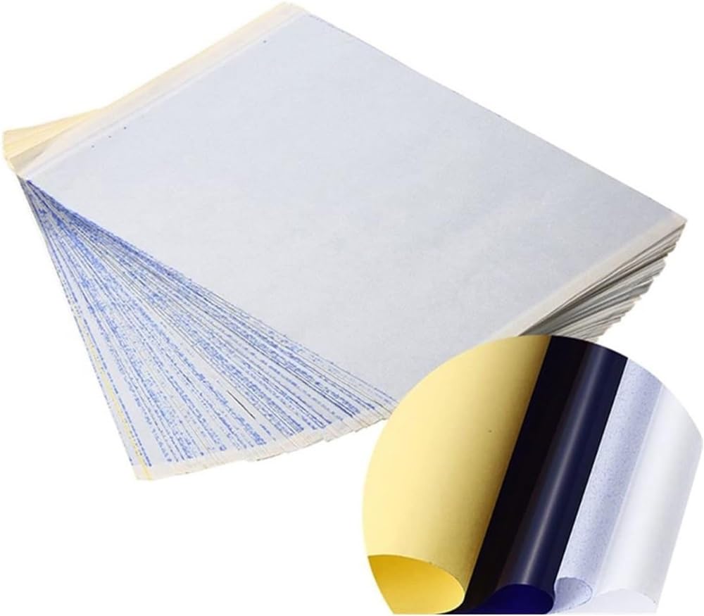 Lot de 100 feuilles de papier transfert thermique format A4 pour pochoir Spirit Carbon – Fournitures d'art de qualité professionnelle