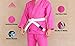 StellMan BJJ Gi for Women Lightweight Brazilian Jiu Jitsu Uniform, 350 GSM Pre‑Shrunk Cotton Kimono for Training Competition (Pink, F4)