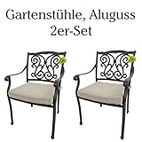 Hanseatisches Im- & Export Contor GmbH Gartenstühle Aluguss 2er-Set