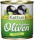 Kattus Spanische schwarze Oliven, entsteint, 8er Pack (8 x 85 g)