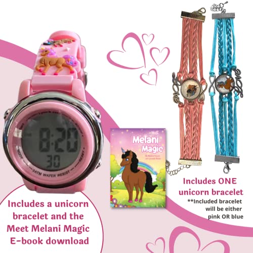 Babyhug Digital Watch with Unicorn Print - Pink