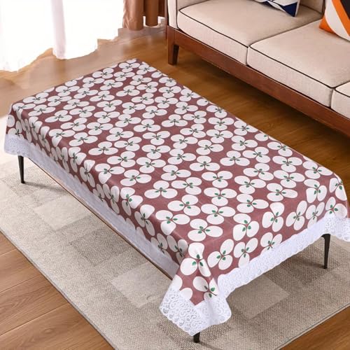 Image of Dakshya Industries PVC Waterproof Center Table Cover 40 x 60 Inch | Rectangle Coffee Table Cover | Spill Proof Oil Resistant Dustproof Heat Resistant Wipe Clean