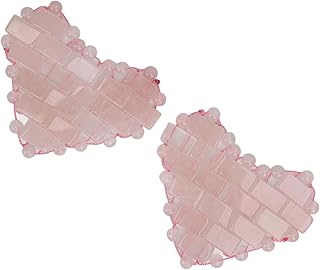 2 máscaras de ojo de cuarzo rosa, parche de o...