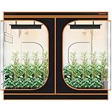HydroHaven 8x4 Grow Tent Kit (96'x48'x80') - Heavy-Duty 600D Diamond Mylar Lining, 98% Reflective, Viewing Window & Waterproof Floor Tray for Hydroponics Indoor Growing