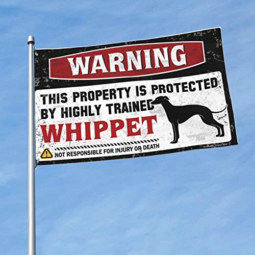 Poster Drapeaux Man Cave Bar Whippet géant de 152 x 244 cm
