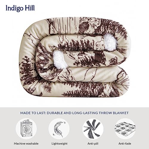 Image of Paseo Road Indigo Hill by HiEnd Accents White Pine 54x68 Throw Blanket
