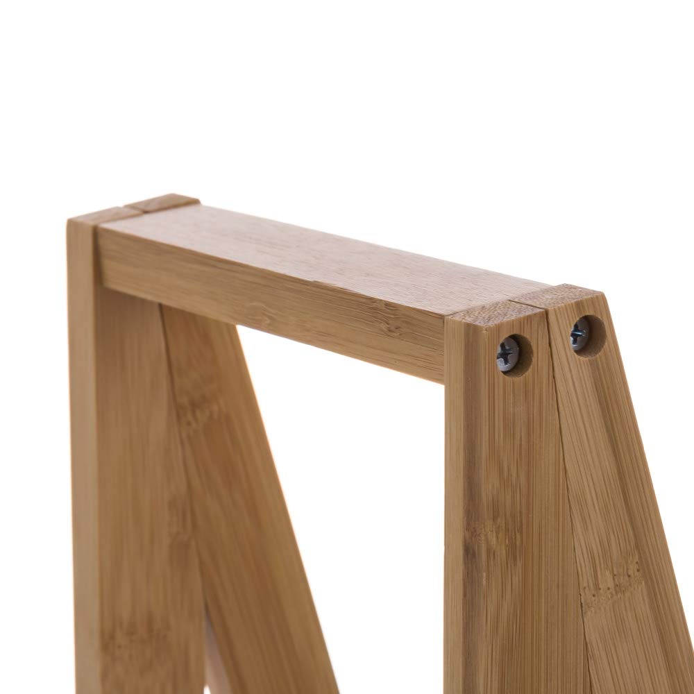 Estantería Blanca de bambú con 3 cestas nórdica para Cuarto de baño Basic - LOLAhome