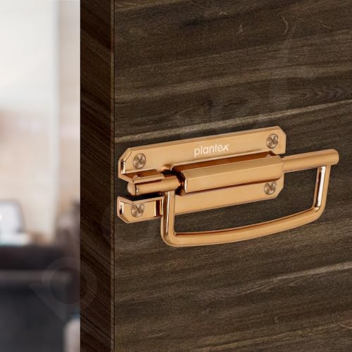 Image of Plantex Door Stopper /5 Inch Baby Latch Kadi /Door Latch for Bathroom /Door Lock for Home /Office Doors - Pack of 2 (Rose Gold)