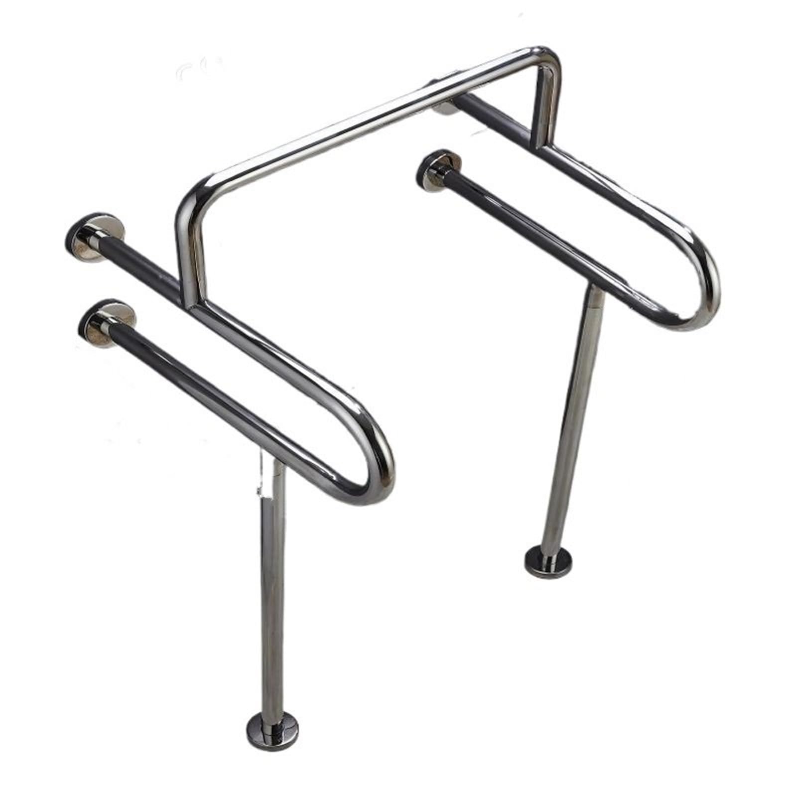 Wdsopk Black Bathroom ?Handles ? Bathroom Handrail Hospital Restroom Toilet Handrail Elderly Bedside Safety Shower Bar Safety Toilet Seat Bath Grab Bar（Black）