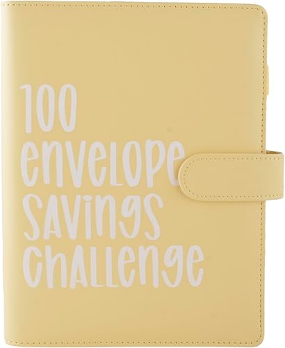 Miniatura 8 de Carpeta de desafío de 100 sobres  Una manera fácil y divertida de ahorrar dinero, kit de caja de desafíos de ahorro de efectivo, carpeta de