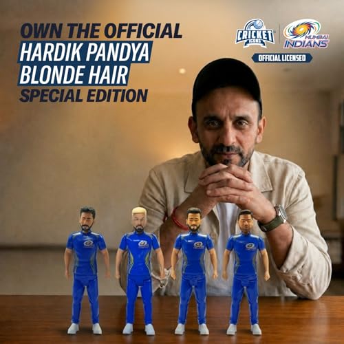 Image of Action Figure, IPL Edition 360 Rotatable Head, Cricket Player for Fans & Collectors (7 Inch Hardik Pandya Blonde Hair)