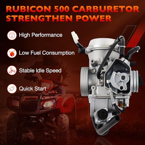 Image of Carburetor for 2001-2005 Honda Foreman Rubicon 500 TRX500, 2005-2011 Honda Fourtrax Foreman 500 TRX500FE TRX500FM TRX500FPE TRX500FPM TRX500TM, Carb Replaces OEM # 16100-HN2-013