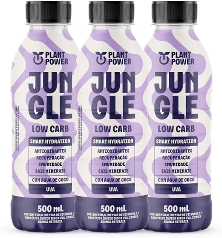 Kit 3X: Bebida Isotônica Low Carb Uva Jungle 500ml