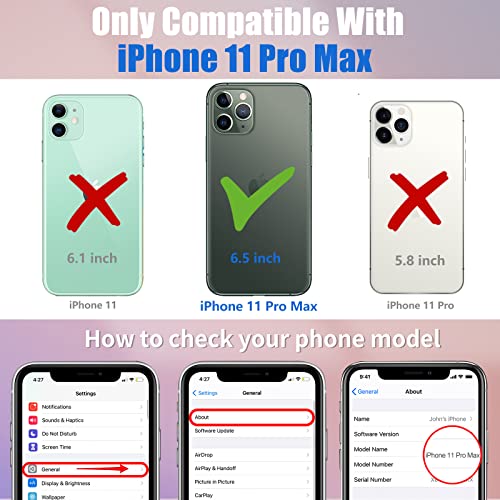 Toycamp For Iphone 11 Pro Max Case With Ring Kickstand, Cute Design For Women Girls Girly Boys Skeleton Skull Cartoon Print Case Cover For Iphone 11 Pro Max (6.5 Inch) #TOP1