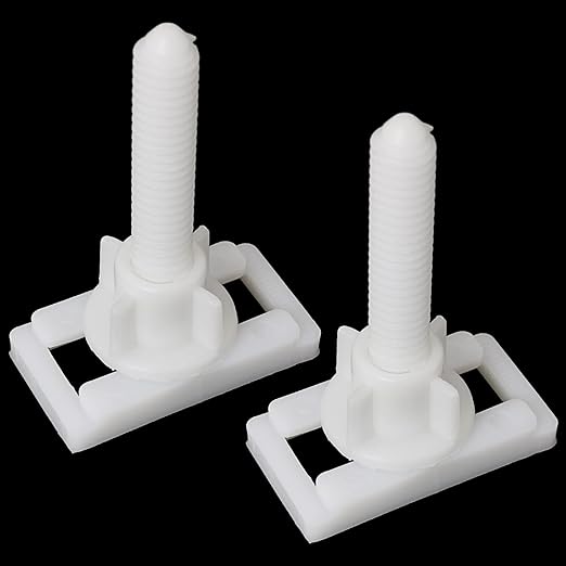 Rectangular Toilet Seat Hinge Bolt Screw FMHXG 2PCS 4.5x2.4x6.1cm White