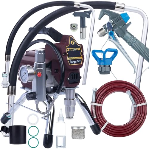 Zenthril Surge WF – Airless-Farbspritzgerät 1800W | 20 MPa Druck | 2,0 L/min | 0,019' Düse | Für Wand-, Decken- & Fassadenfarbe | Hydrodynamisch | EasyPerformance-Serie