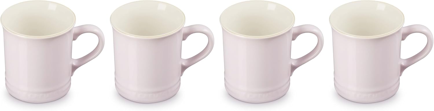 Le Creuset Stoneware Set of 4 Mugs, 14 oz. each, Shallot