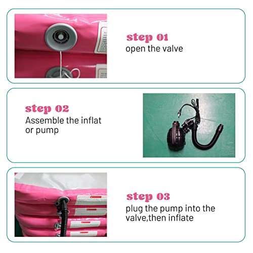 Inflatable Gymnastics Mat 10X3.3 Ft Mat 4In Thick Tumbling Mat(Pink)，Inflatable Yoga Mat With Electric Pump(600W) For Home/Gym/Outdoor Use #TOP2