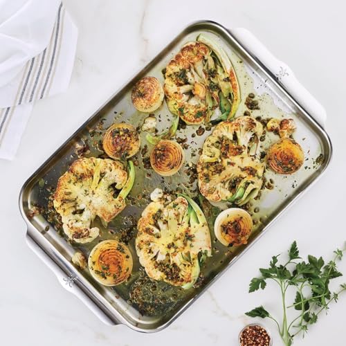 Image of Hestan - OvenBond Collection - 13 inch x 18 inch Tri-Ply Clad Stainless Steel Half Sheet Pan
