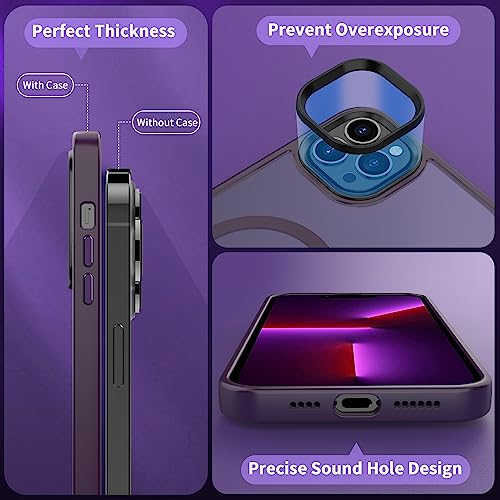 Image of CACOE Magnetic Case for iPhone 13 Pro 6.1 inch, Dark Purple