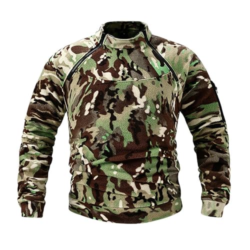 Tactical Fleece Hoodies Quarter Zip Up Long Sleeve Pullover Sweatshirt Workout Gym Sweater Oversized Loose Pullover Jacket