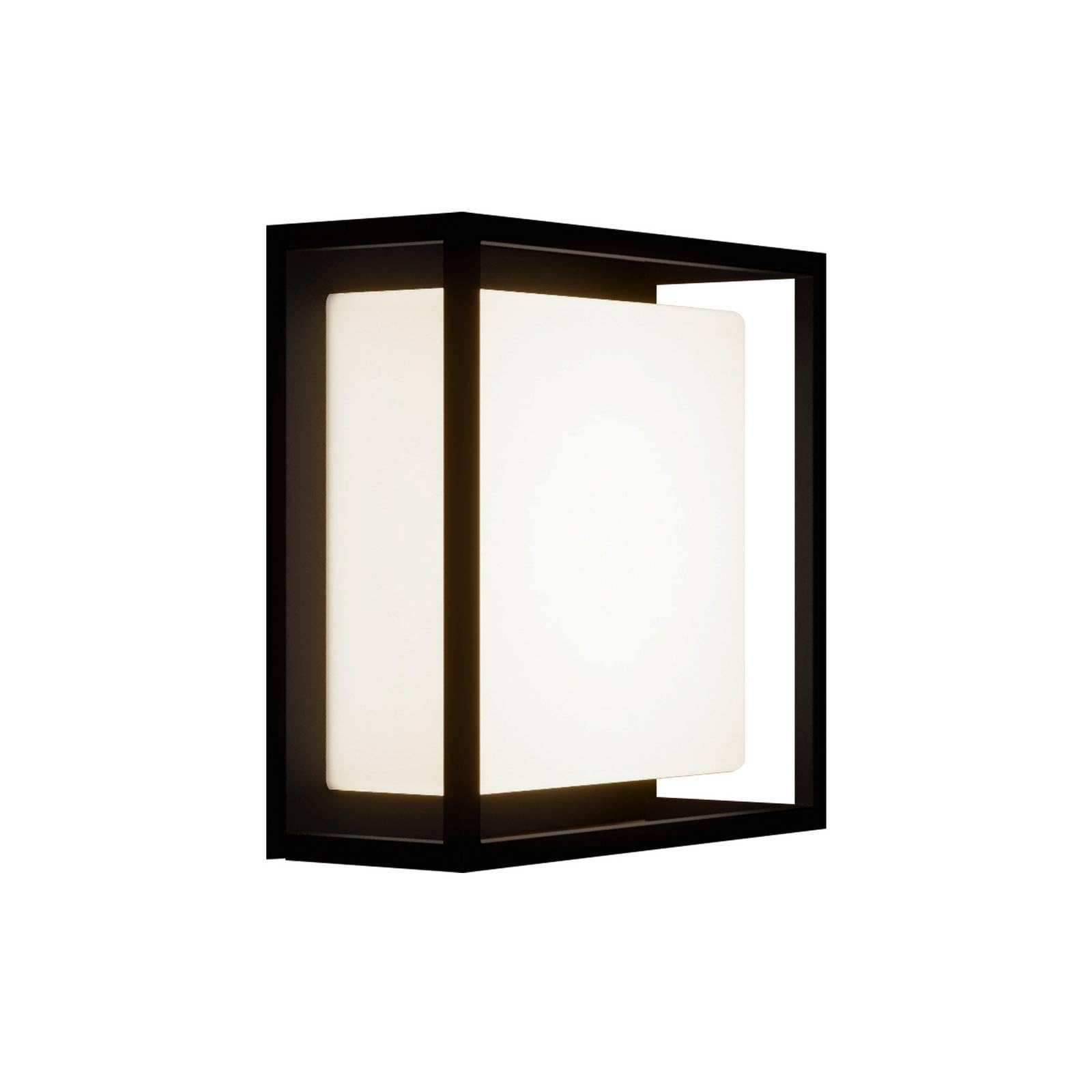 Lucande Black Led Outdoor Wall Light Ilirian (Modern) In Made Of Aluminium (1 Light Source,) From Wall Lamp For Exterior/Interior Walls, House Terrace Und Balcony