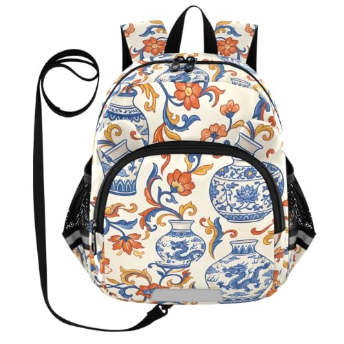 Sac à dos avec laisse pour enfants anti-perte motif floral pour sorties sereines