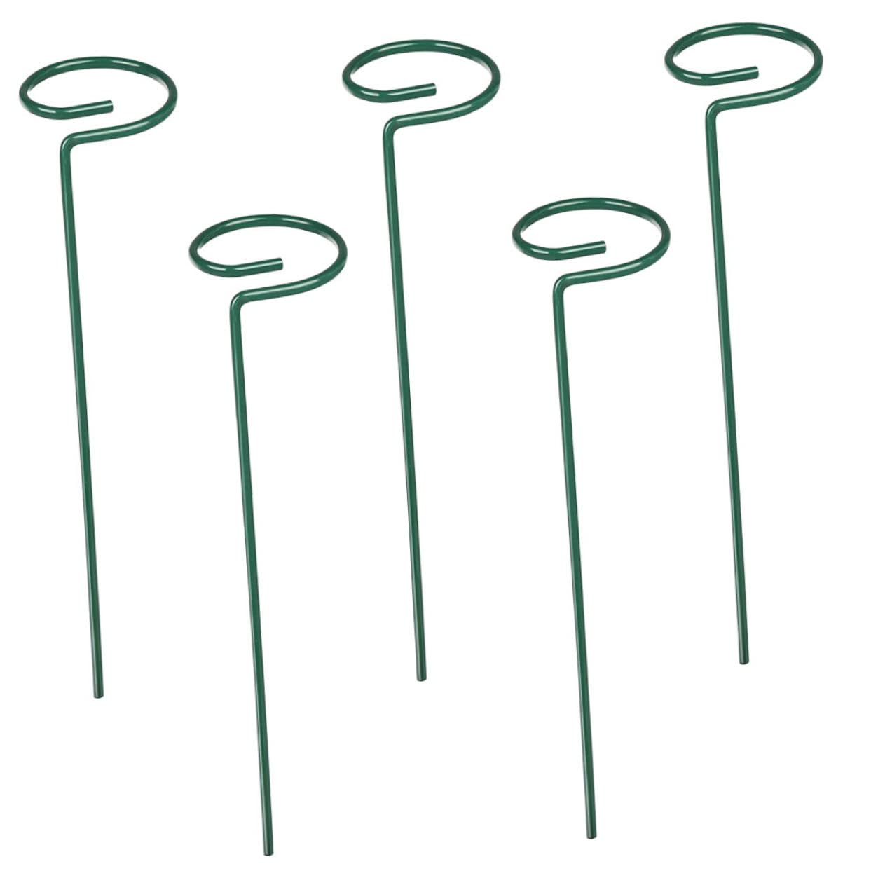BESTonZON 2 Sätze Schmiedeeisenpflanze -stützrahmen Zimmerpflanzen Gartenpflanzenregale Unterstützung des Blütenstiels Unterstützen Sie Die Blumeneinsätze Blumenstammpfahl Grün 5 Stücke * 2