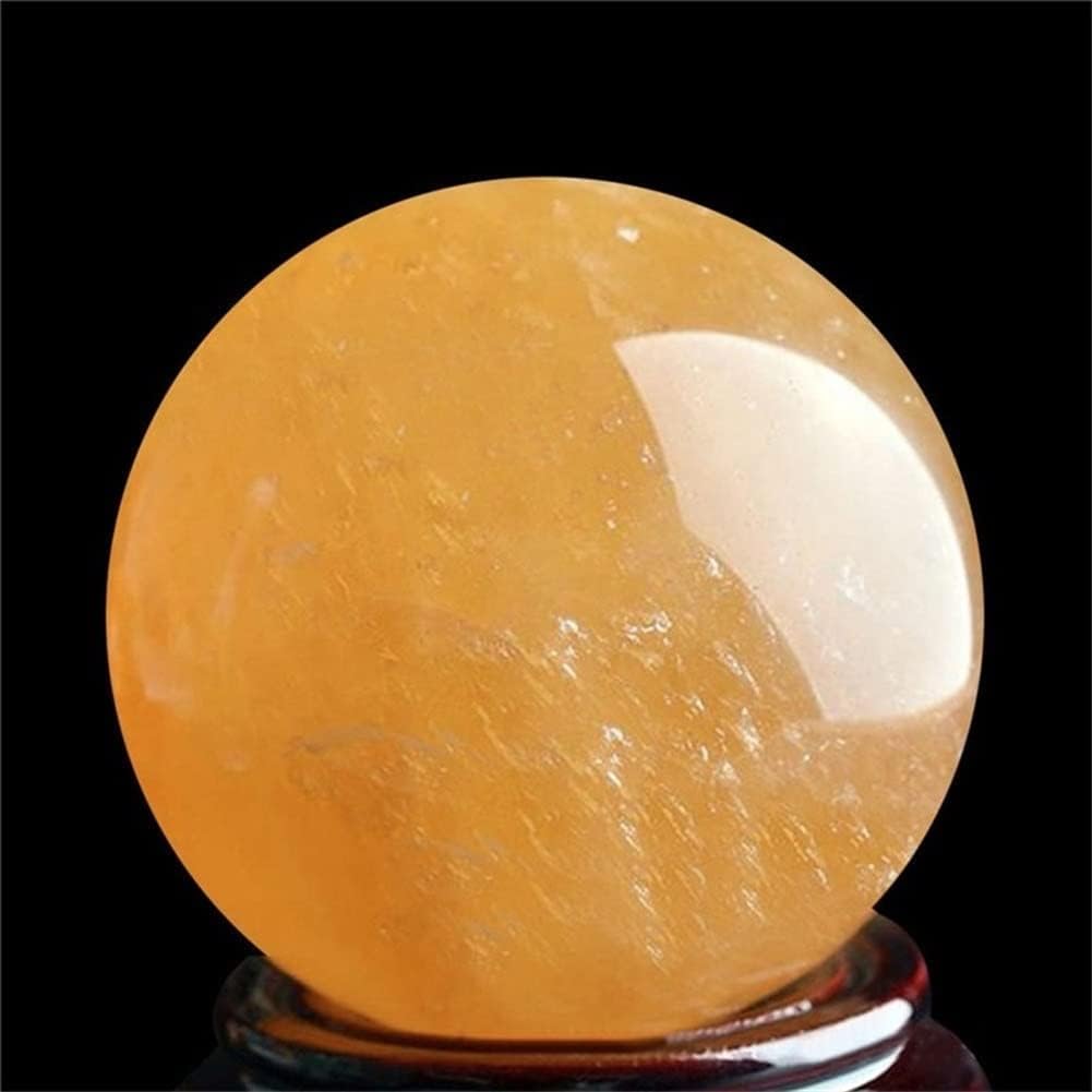 ZHGUWE Piedra de purificación 4 0mm Amarillo Natural Citrino Calcita Cuarzo Cuarzo Esfera de Cristal Bola Curación de Piedra Preciosa Decoración