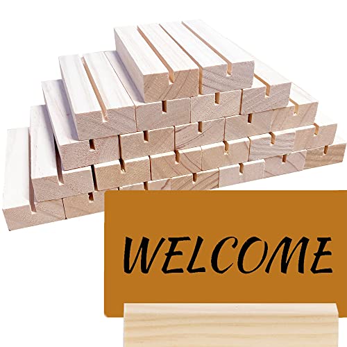 20Stk Kartenhalter Holz Tischkartenhalter Fotohalter 10.2cm Hochzeit Platzkartenhalter Visitenkartenhalter Memohalter Sitzkartenhalter Nameskartenhalter für Hochzeit Party Deko Cover