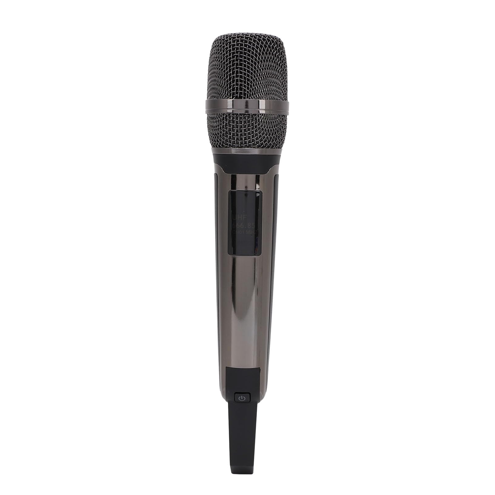 Mikrofon Ręczny, Ręczny System Mikrofonu Dynamicznego UHF do śpiewania Karaoke i Przemówienia, Kolor Czarny