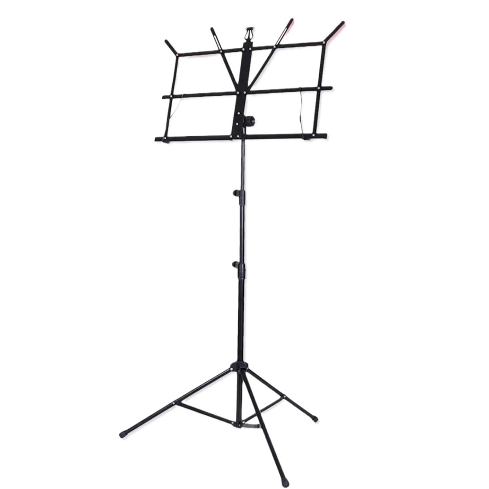 Pupitre de Musique Support de bureau for partitions, pupitre pliable et portable, hauteur réglable, base trépied, en métal léger(Black)