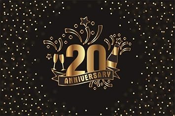 Amazon Com Aofoto 10x7ft th Anniversary Backdrop Newspaper Office School Company S Twentieth Anniversaries Decorations Wedding Anniversary Celebration Backgrounds For Party Photos Photo Studio Props Vinyl Electronics