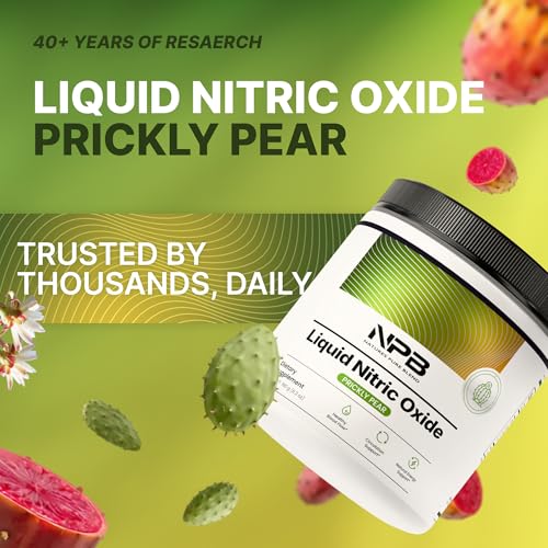 Image of Nature's Pure Blend Liquid Nitric Oxide Supplement for Men - L-Arginine Powder - Nitric Oxide Booster & Circulation Supplement - Blood Flow Support, L Arginine and L Citrulline - 5000MG (Prickly Pear)
