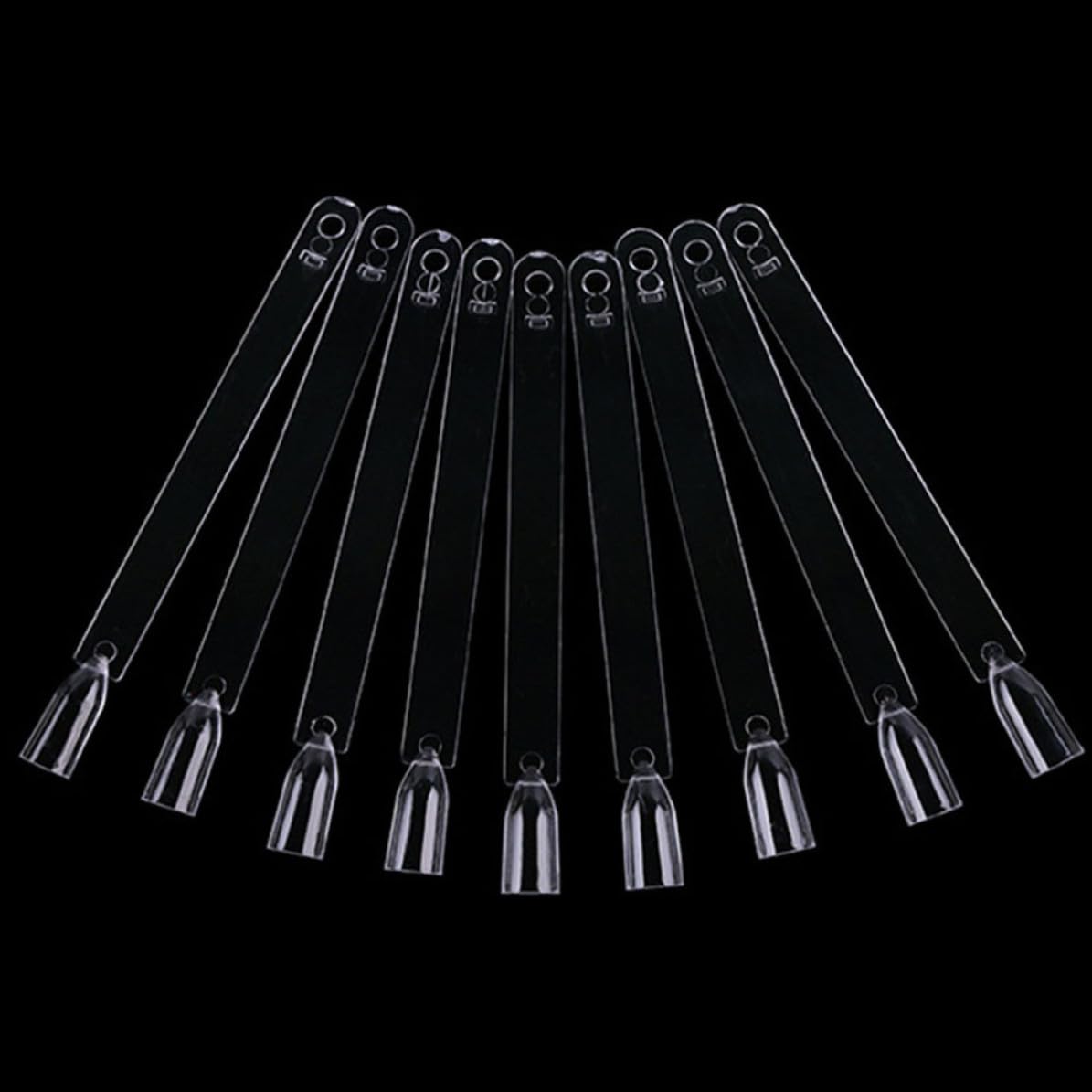 CALLARON Plantillas para Uñas de Práctica Profesional 50 Piezas Abs Forma de Abanico