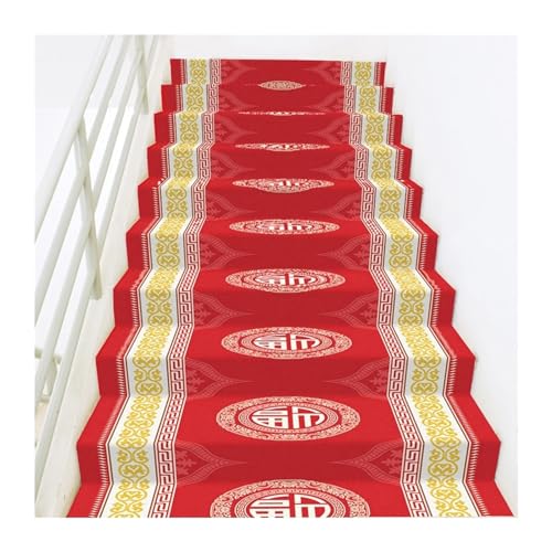 Rollo completo de alfombra para escalones autoadhesiva de 6 mm roja para interior 2