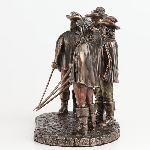 Estatua de resina con acabado bronce de Los Tres Mosqueteros miniatura 6