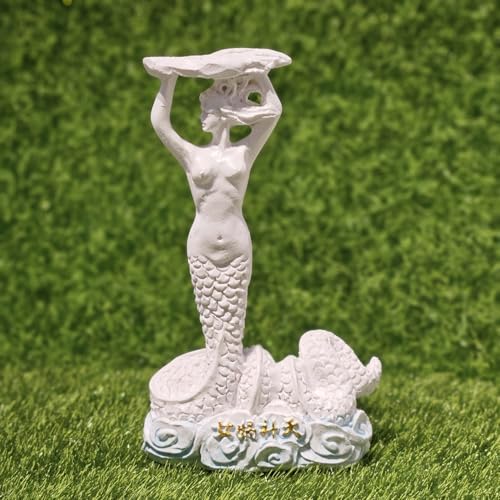 Image of Miniature Vintage Mermaid Statue for Home Decor Resin Figurine for Mini Garden Dollhouse Aquarium Decor Cute Collectible Showpiece Gift Item