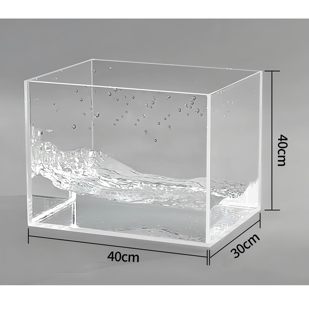 Tanque de Agua Profunda de acrílico Transparente, 5 mm de Espesor, for Almacenamiento de fotografías, Varios tamaños(40x30x40 cm)