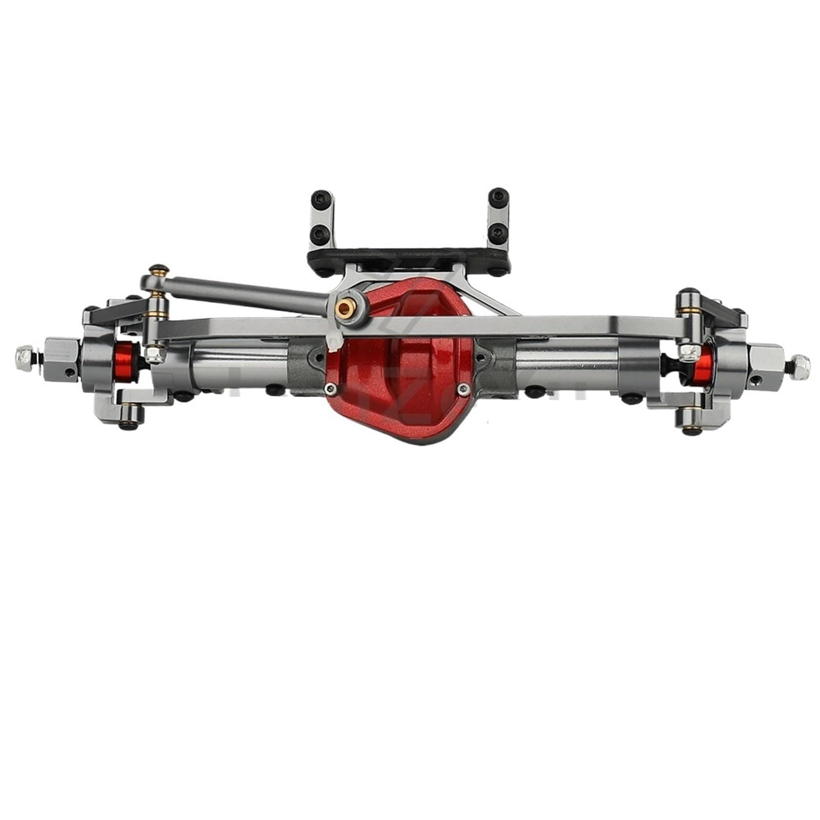Metal Alloy Front Middle Rear Straight Axle wi/Servo Base for 1/10 RC Rock Crawler Car for Axial SCX10 RC 4WD 6x6 8x8 Upgrade Parts(Titanium Front Axle)