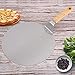 Spatule Professionnelle Cuisson Haute Qualité Aluminium et Bois - Grande spatule ronde avec manche en bois, spatule à pizza en acier inoxydable, transfert de pizza à gâteau-10 pouces (43,5 x 26 cm)