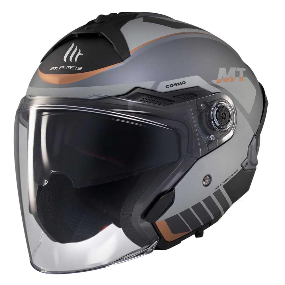 MT Helmets Cosmo SV – Casco Moto Jet Sport con Visor Solar Retráctil, Pantalla de Extracción Rápida Patentada, Interior Lavable y Preparado para Intercomunicador UCS | Homologado ECE 22.06 & DOT