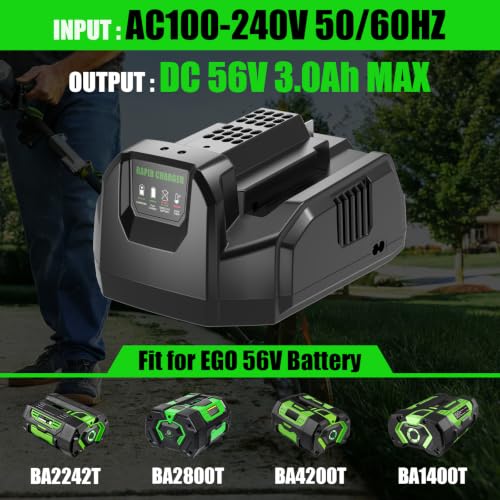 Image of 1Pack 7500mAh 56Volt Lithium ion Battery and 56V Charger CH2100 Replacement for EGO 56V Battery with Charger Combo Compatible with EGO Battery 56V Cordless Tools (Multi)