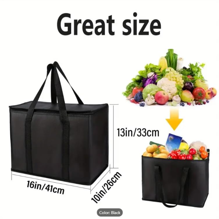 Pollen Borsa termica pieghevole con coperta da picnic, 35 l, grande borsa da picnic, borsa per il pranzo, borsa termica per il trasporto di alimenti, campeggio, barbecue, viaggi, auto, congelatore