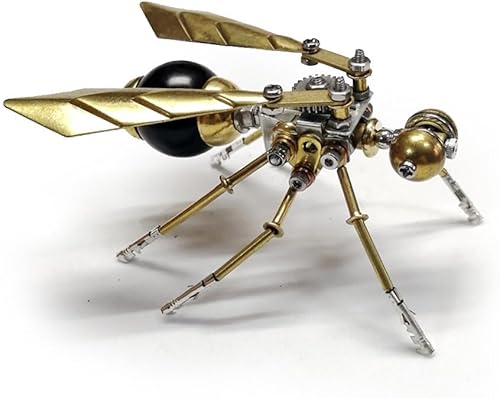 Miniatura 5 de Rompecabezas de metal steampunk 3D, modelo mecánico de insectos, rompecabezas de metal, kit de manualidades, gran regalo para adolescentes y adultos