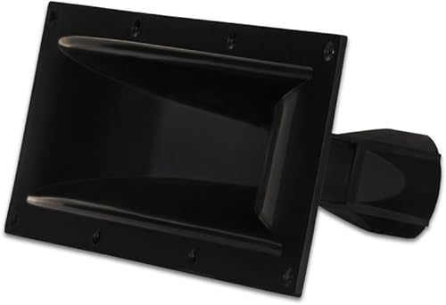 Goldwood - Altavoz de agudos moldeados por sonido o lente de altavoz de rango medio, altavoz de directividad ABS resistente, bocina negra (GM-600PB)