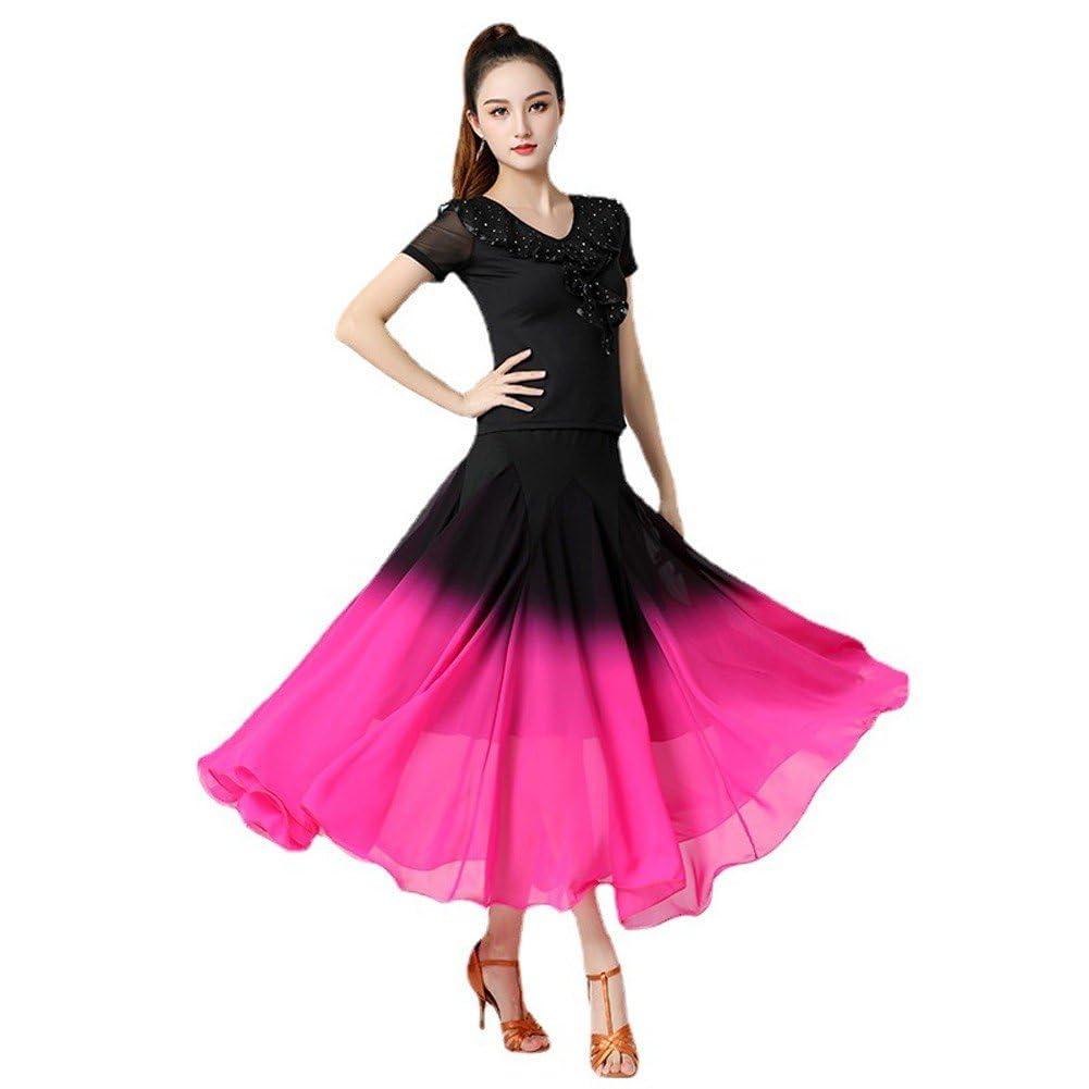 Jupe De Danse Latine Ou Flamenco Pour Femme - Tulle Balonné Dégradé - Taille M à XL - Soie De Lait Et Mousseline Jupe Danse Salon