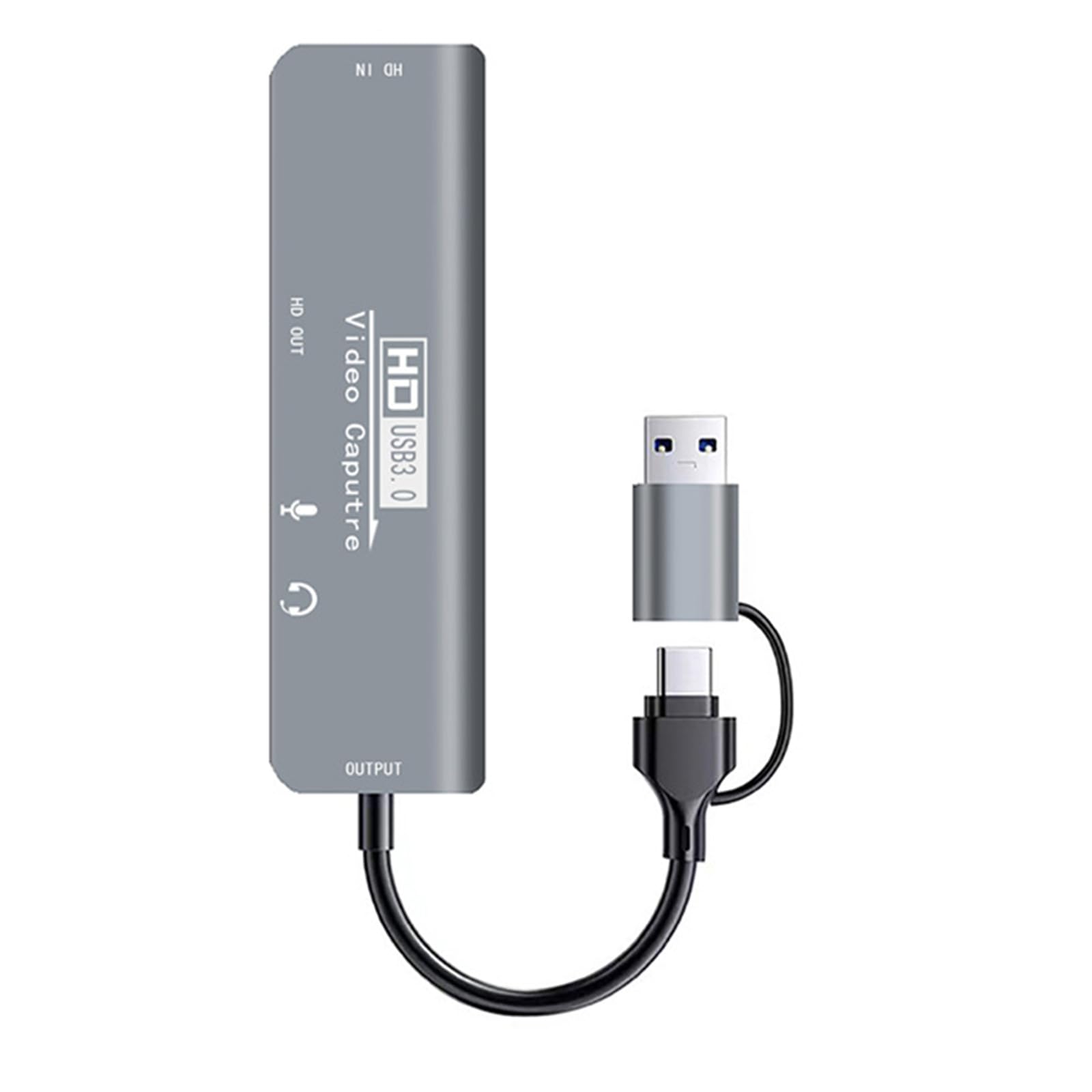 Tarjeta de captura de video multifuncional para creación de contenido 4K UHD para interfaces tipo C y USB 3.0 en varios dispositivos informáticos interfaces dobles