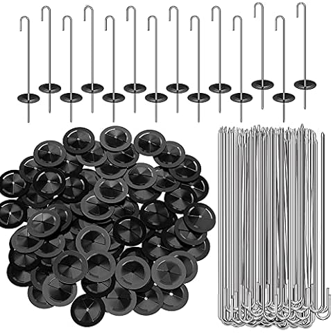 100 Packs Solar Panel Guard Clips, Stainless Steel Wire Fence Fasteners Animal Guard Roll Kit for Solar Panel Bird Wire Pigeon Fence Cover
