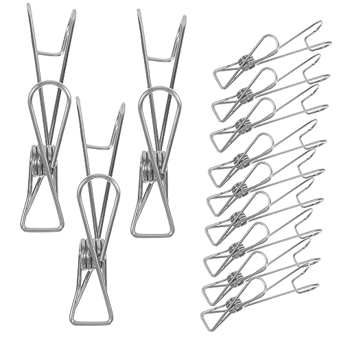 OKUMEYR Shower Organizer Hooks 12pcs Clips for Hangers Over The Door Towel Rack Shower Hooks for Towels Hangers